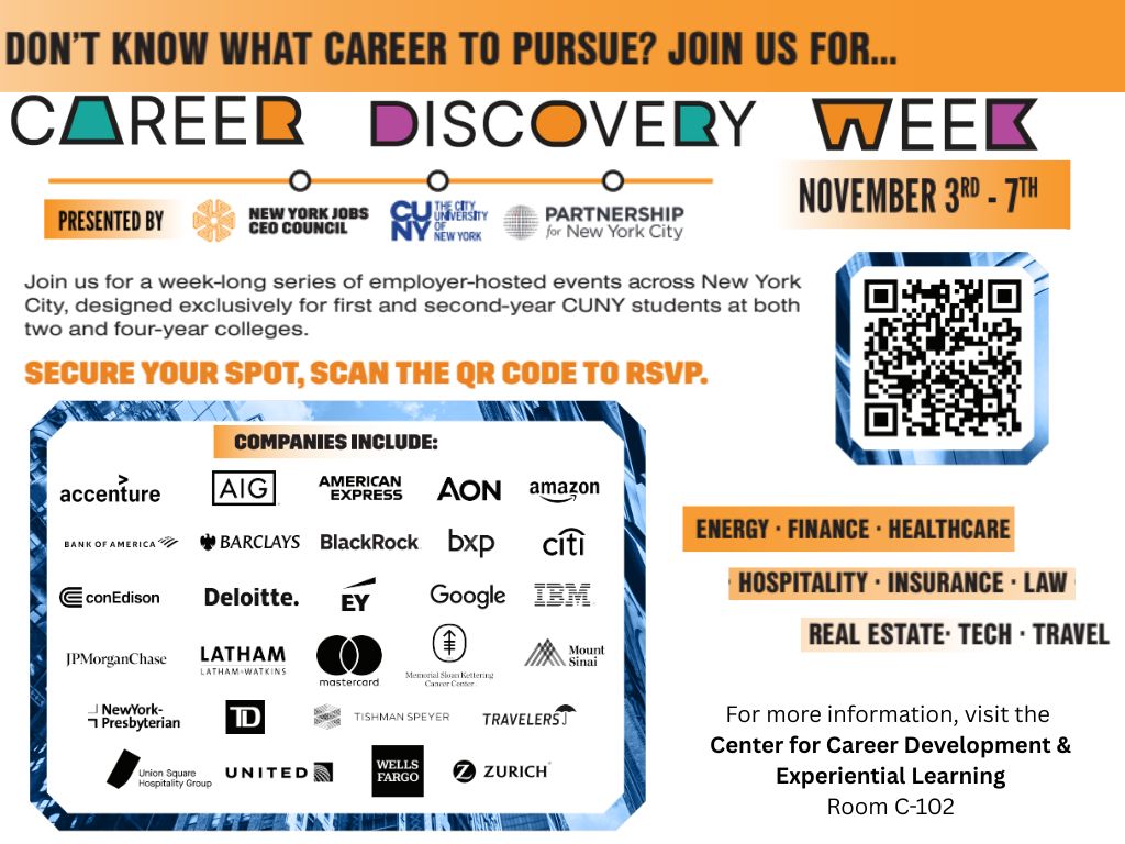 CUNY Career Discovery Week: Connect with NYC’s Top Employers