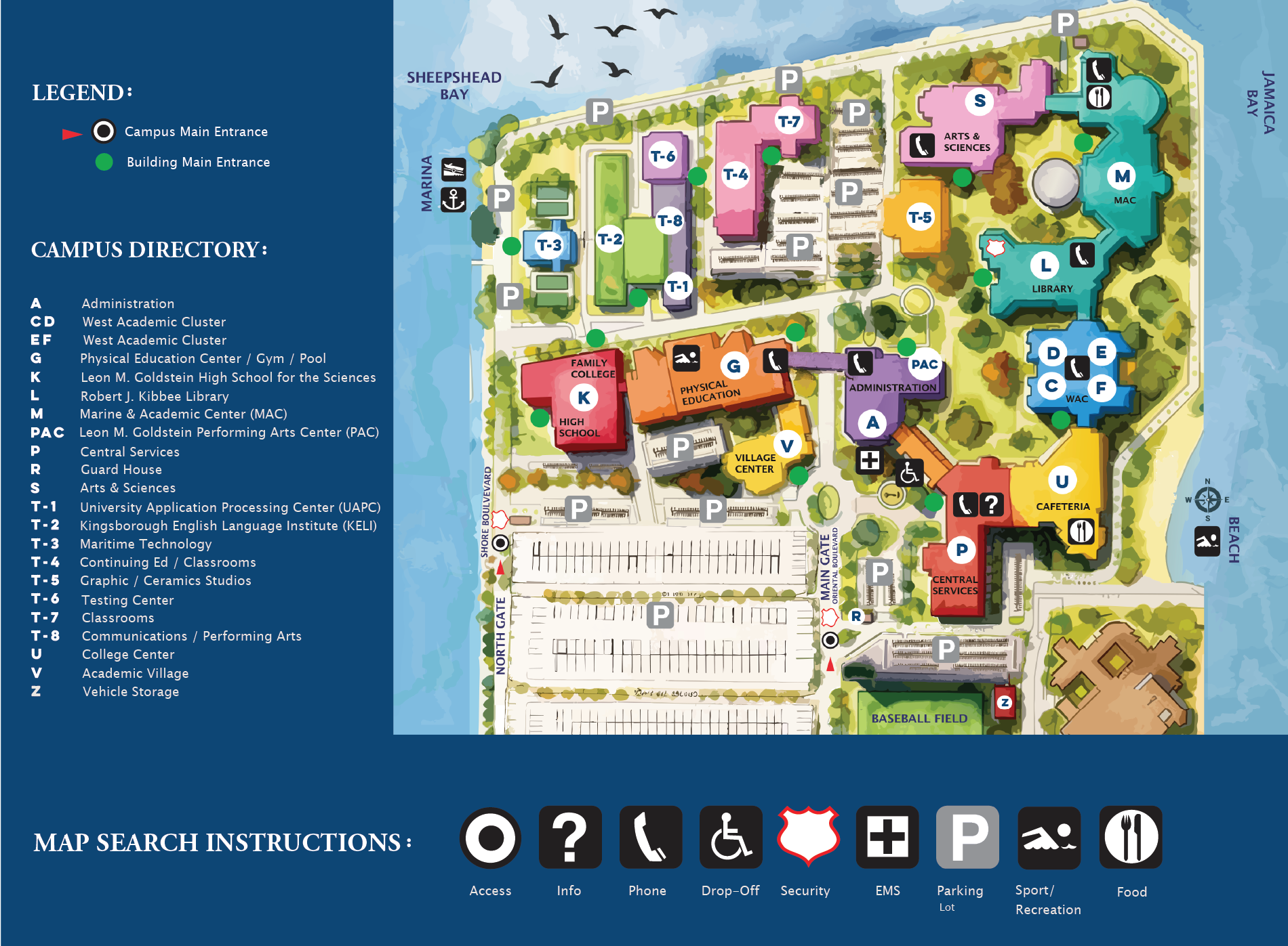 KCC campus map