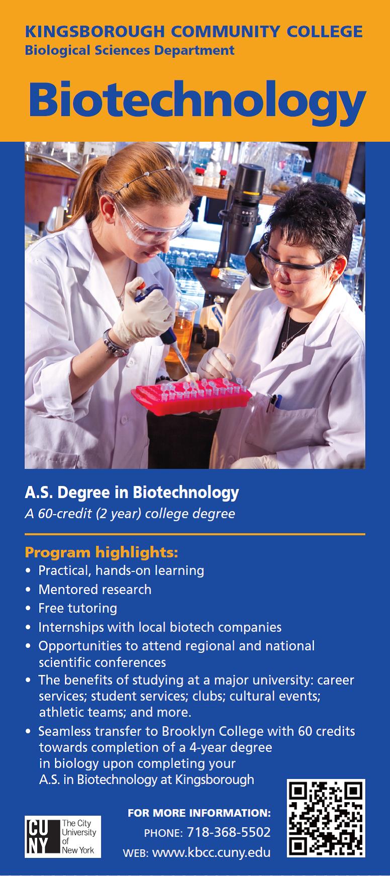 A.S. Degree in Biotechnology