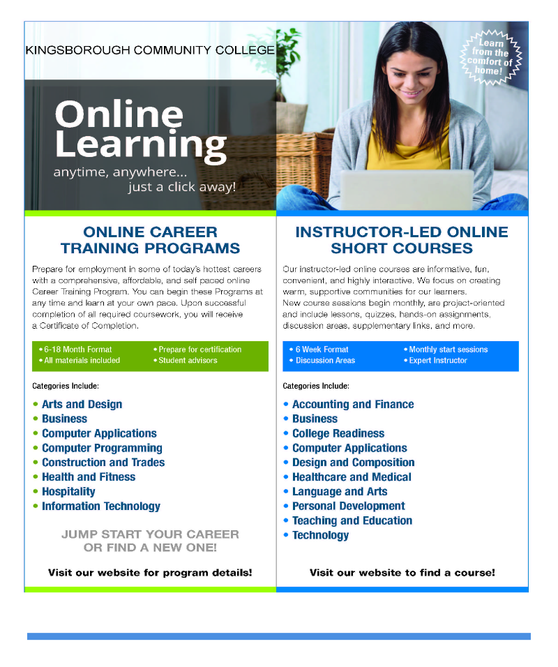 Online Learning flyer