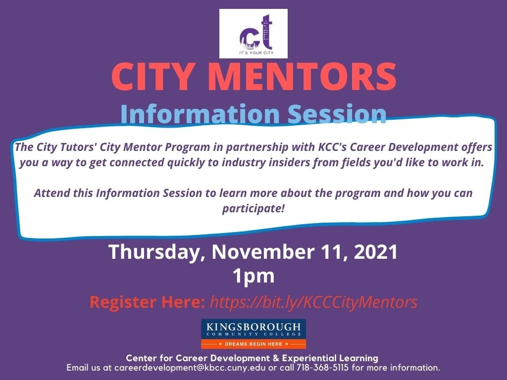 CITY MENTORS INFORMATION SESSION