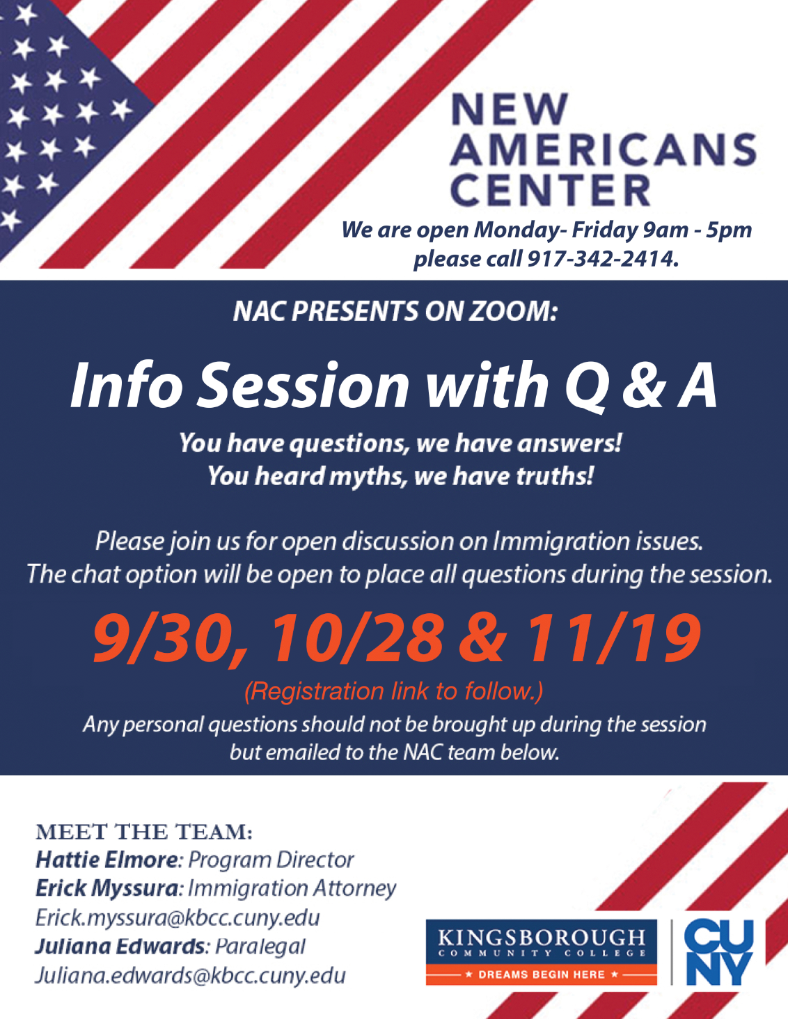New Americans Center Info Session