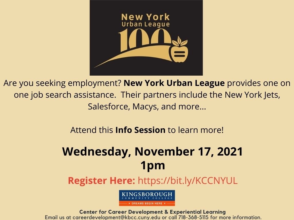 NEW YORK URBAN LEAGUE (NYUL) INFORMATION SESSION
