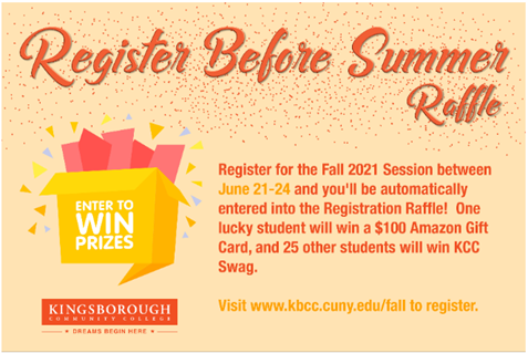 Register Before Summer Raffle