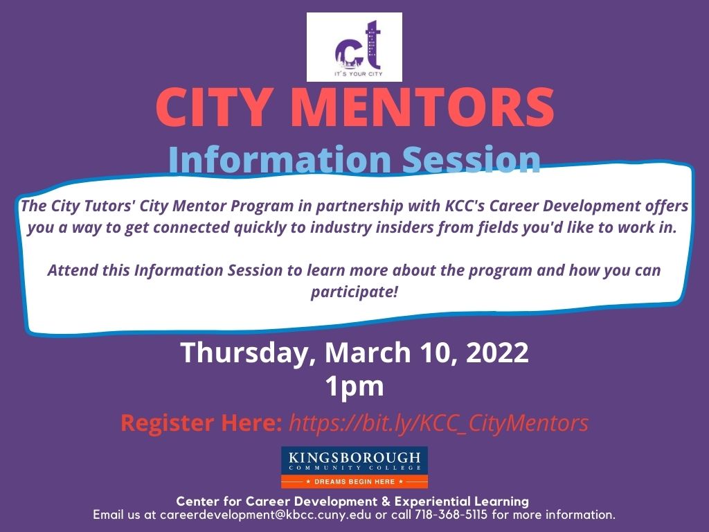 CITY MENTORS INFORMATION SESSION