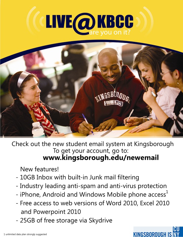 Outlook Live New Student Email System