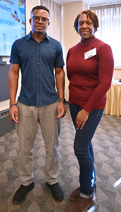 Solomon Asotie and mentor Roxanne West, professor of surgical technology