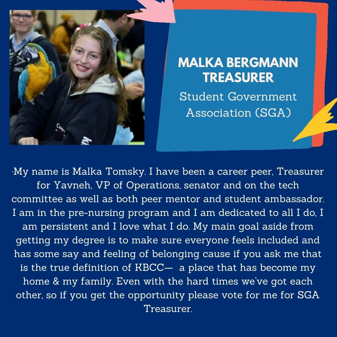 SGA Malka Bergmann for Treasurer