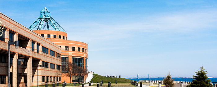 MAC building overlooking bay