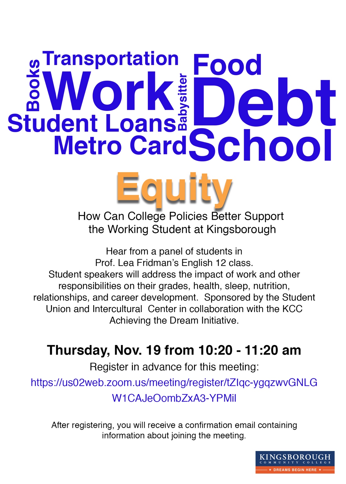 Equity event flyer
