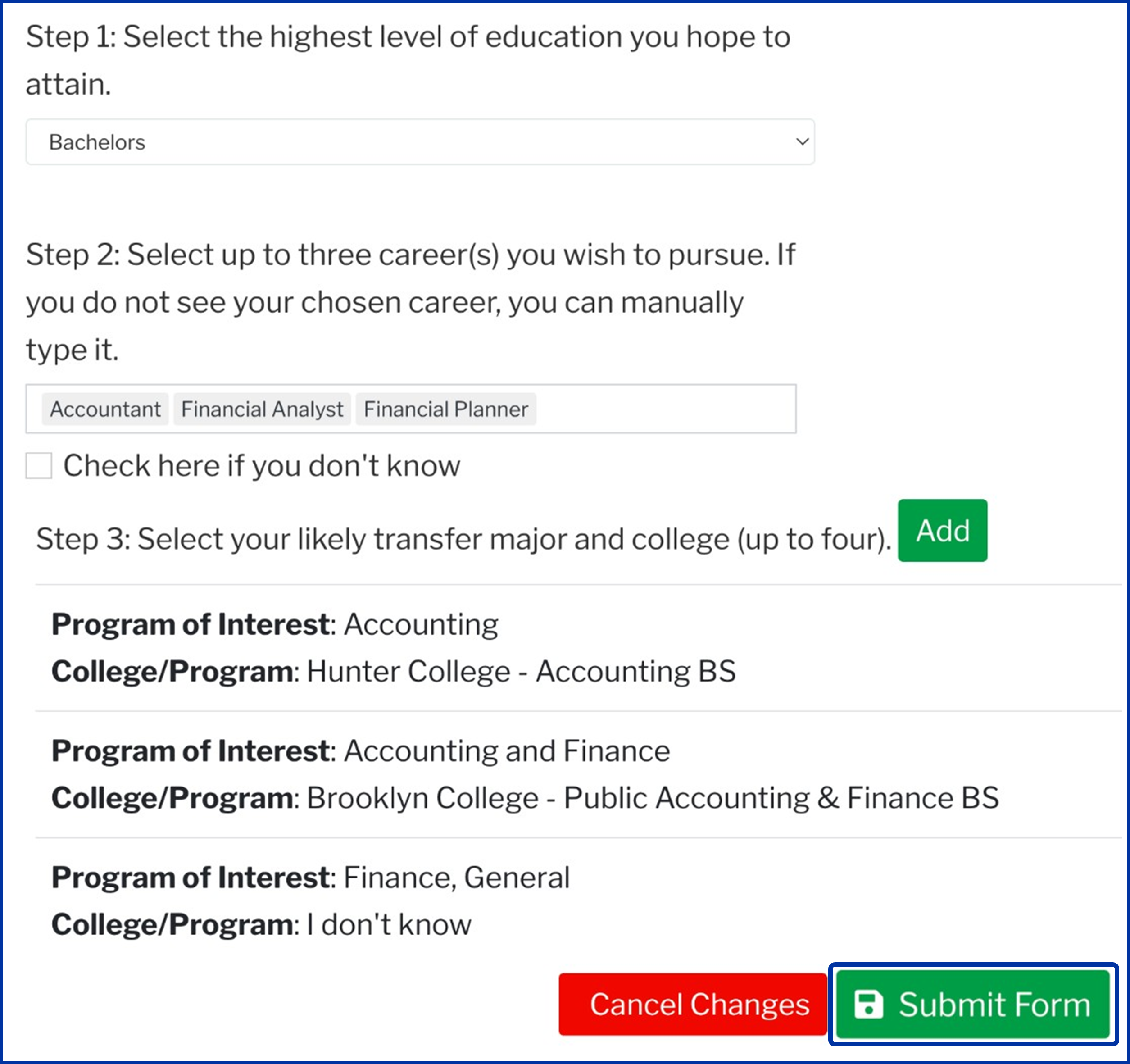 Transfer Student Course Plan Transfer Plan Submission (T-Rex)